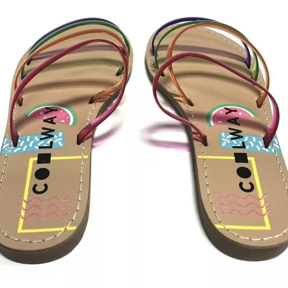 Coolway Women’s Sita Multicolor Slide Sandals Size 7-7.5M EUR38 - Picture 2 of 6